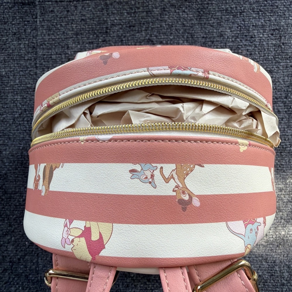 NWT Disney / Loungefly - BFF's - Best Friends Animals - Mini Backpack-Striped - Picture 7 of 16